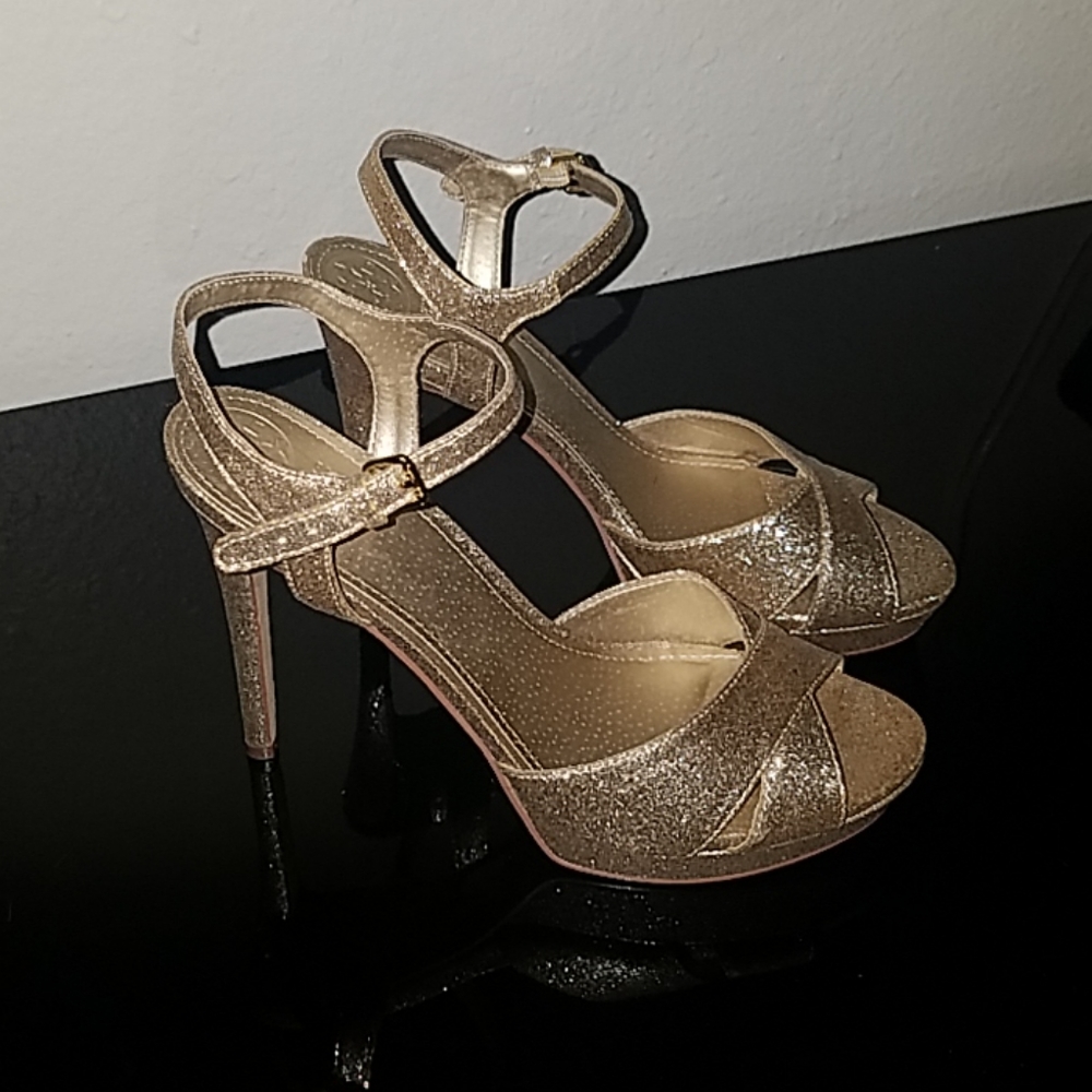 Guess Gold Glitter high heel shoes